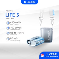JisuLife Neck Fan Life 5 100 Levels Adjustable Strong Wind Handheld Fan Portable Sports Fan Waist