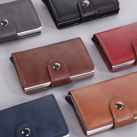 RFID Wallet for Men - Smart Pop up Card Holder Slim Minimalist Wallet
