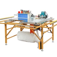 ☾Multi-functional saw table push table saw dustless saw precision guide rail folding electric pa ☃H