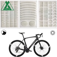 FORBETTER 42Pcs/Set Reflective Bicycle Stickers, Waterproof Protective Night Safety Stickers, High Visibility Warning High-Intensity Diamond Lattice Honeycomb Grid Sticker