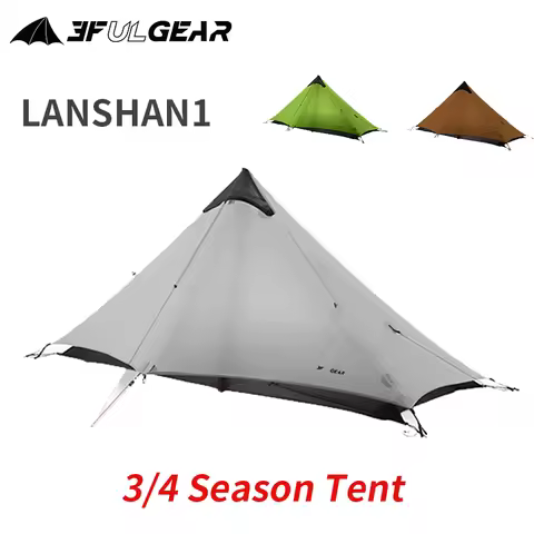3F UL GEAR LanShan 1 Camping Tent 15D Nylon 3/4 Season Tent Outdoor Travel Hiking 1 Person Ultraligh