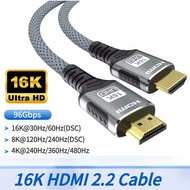 HDMI Video 16K Cable HDMI 2.1 8K@60Hz 4K@240Hz HDR eARC 96Gbps for PS5 Xbox PC