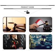 Experience the Power of Authority with our Handcrafted Wooden Judge's Gavel and Sound Block Set