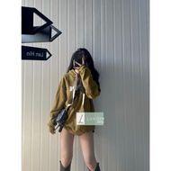 [Real Photo] Jil Printed Hoodie Sweatshirt Belly Pocket Rope Unisex Big Hat [LanHin90]