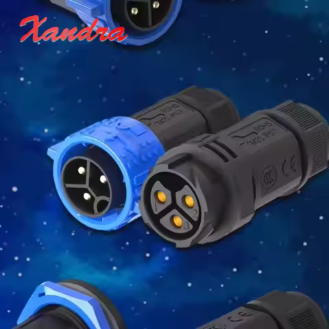 IP67 M25 Male/Female Waterproof Connector 300V 6-18mm 50A High Current Docking Solder/Screw Lock Wir