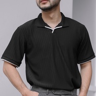 Schouten Daegu Knit BlackPOLO - Striped KnitPOLO
