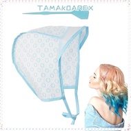 TAMAKOAREX Hair Coloring Cap, With Plastic Crochet Hook Reusable Hair Highlighting Cap,  Blue Hair D