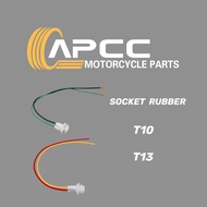 Bulb Socket T10/T13 W5W Soft Rubber Light Bulb Socket Lamp Holder For Car Motorcycle universal