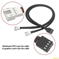 Lidu11 1 2Ways 4 Pin PWM Splitter 4Pin PWM Female To 4Pin PWM Adapter Cable for PC