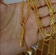 Kalung Rantai Free Liontin Bambu Panjang 60cm Perhiasan Xuping Gold 24k Anti Karat Terlaris Bisa COD
