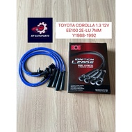 HOS - CAR PLUG WIRE SET / PLUG CABLE SILICONE - TOYOTA COROLLA 1.3 12V EE100 2E-LU 7MM Y1988-1992