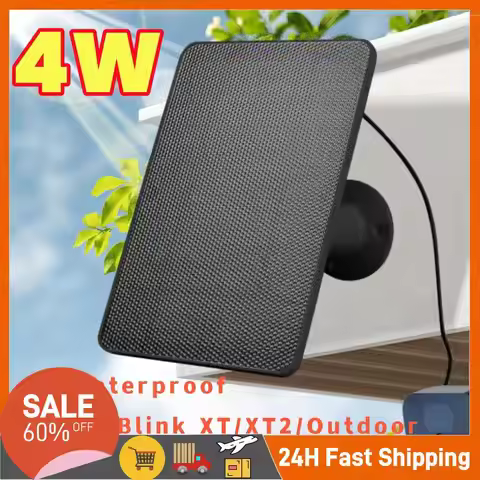 4W 5V Solar Panel for Blink XT/XT2 2000mAh Rechargeable Battery Solar Panel Kit Micro USB Waterproof