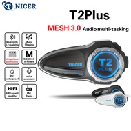 TNICER T2Plus Helmet Intercom Audio Helmet Bluetooth Headset(For East Malaysia)