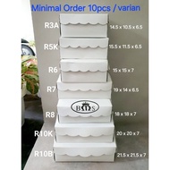 White Lace Box R3A R5K R6 R7 R8 R10K R10B | White Cake Box | White Box Rice Box