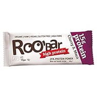 ROOBAR Protein Cherry + Maca 60 g Raw Food Bar (Organic, Raw, Vegan)