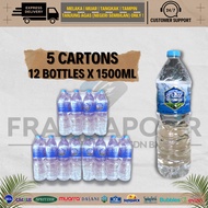 D'leaf Mineral Water 5 Carton (60 x 1500ml) with EXPRESS DELIVERY SERVICE to Melaka, Johor &amp; Negeri Sembilan