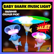 LED MUSIC TOY Baby Shark Rotate LED Music Light Stick Toys/Mainan Lampu Pusing Muzik Kanak Baby Shark