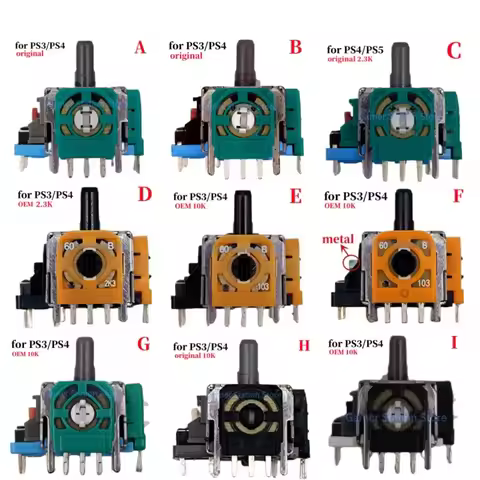 50PCS Original Analog Joystick Sensor Module Potentiometer Thumb Stick for PS3/PS4/PS5 Controller Re