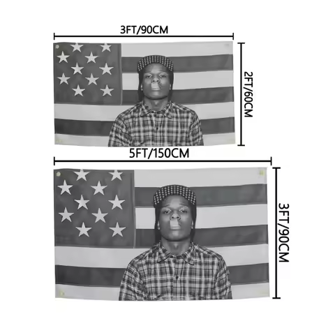 Asap Rockys Flag 3x5fts 2x3fts Rapper Room Decor Aesthetic Music Album Art Posters Hanging Bedroom C