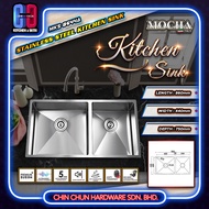 MOCHA Handmade Kitchen Sink Stainless Steel Kitchen Sink Double Bowl Kitchen Sink Double Bowl Kitche