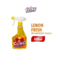 Cling Pembersih Kaca Pump440ml Lemon Fresh//Pembersih Kaca