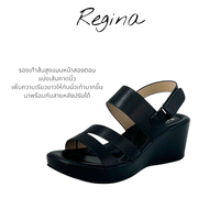 Regina รองเท้าส้นสูงสองตอนแบบรัดส้น รุ่น CC255 สายไขว้คลาสสิค