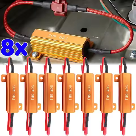 50W 6ohm LED Load Resistor Canbus Decoder Anti Hyper Flash Blink Error Fix for Car Turn Signal Brake