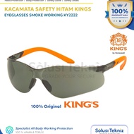 CODE P9X Kings Black Smoke Safety Glasses Anti-Scratch Protective KY 2222