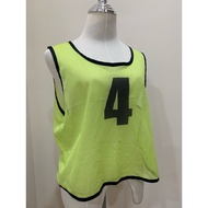Sports Shirt Sleeveless Light Green Lime Black Rim Number 4 sport Premium Quality Imported From Japa