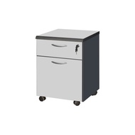 2 Drawers Grey Mobile Pedestal (Office & Home)