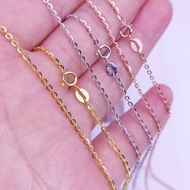Flash O Chain 18K Gold Necklace Female Rose Clavicle Color White O-Chain Au750 Plain