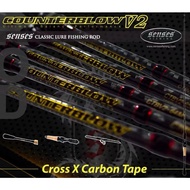 SENSES COUNTERBLOW V2 CLASSIC LURE FISHING ROD - CROSS X CARBON TAPE