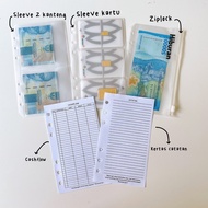 A6 binder contents financial cashflow ziplock cash wallet ziplock cash planner