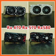 รวมการ์ดจอ RX 470 570 580 4g สินค้ามือสอง ไม่มีกล่อง