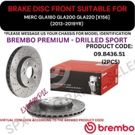 BREMBO GENUINE DISC ROTOR (FRONT) FOR MERC GLA180 GLA200 GLA220 [X156] (2013-2019YR) (295MM)