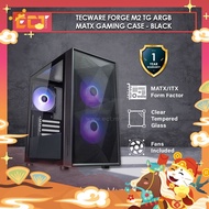 Tecware Forge M2 TG ARGB MATX Gaming Case - Black