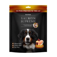 Bok Bok Salmon Supreme ขนมสำหรับสุนัข แพ้ง่าย ขนมหมา สติ๊กปลา ผลิตจากเนื้อปลาแซลมอนแท้ ไม่มีส่วนผสมของไก่