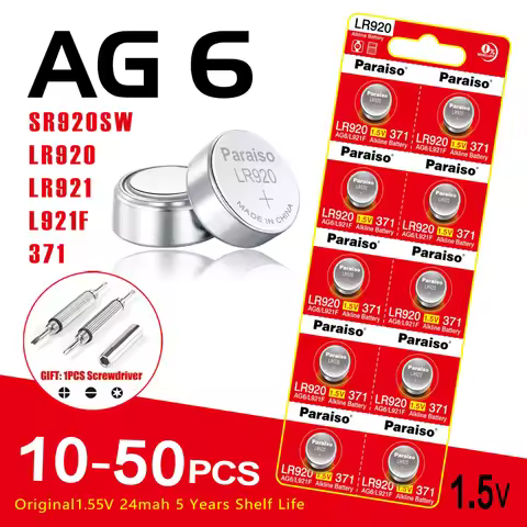 New 10-50PCS AG6 371 SR920SW LR920 SR927 171 370 L921 LR69 SR920 Button Batteries For Watch Toys Rem