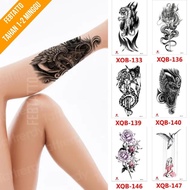 Grosir Termurah Tato Temporer - Tatto Temporer Tahan hingga 2 Minggu , Tato temporary Bunga, Wanita Burung, Pedang Ular, Macan, KODE XQB 140