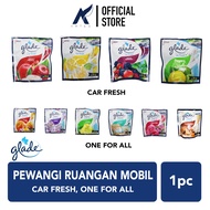 GLADE PEWANGI RUANGAN MOBIL One For All Car Fresh Citruss Lemon Sweet Apple Berries Flower Lemon Squ
