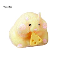 Slow Rebound Hamster Toy Durable Hamster Toy Cheese Hamster Squishy Toy Slow Rising Stress Relief Squeeze Toy for Kids Adults Cute Animal Sensory Fidget Toy Birthday Gift