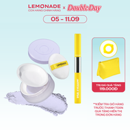 Combo 01 Phấn phủ mỏng nhẹ kiềm dầu thuần chay chống nắng Lemonade Supermatte No Makeup Loose Powder