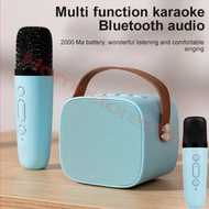 【Ready Stock】Wireless Karaoke set Mini Portable Bluetooth Speaker with Dual Mic Outdoor Camping Entertainment Karaoke Bluetooth Speaker