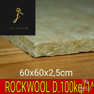 rockwool peredam suara D100 /2.5 ukuran 60x60x25cm