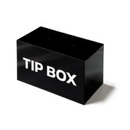 กล่องอะคริลิคสีดำ กล่องทิป มีล็อก 8x17x10 SIAM BOARD OF