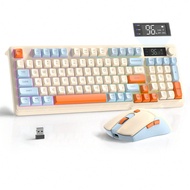 FREEWOLF T96 Wireless Gaming Keyboard And Mouse Combo,Dual Bluetooth/2.4G RGB Backlit Mechanical Fee