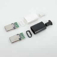 TYPE C USB 3.1 24 Pin Male Plug Welding Connector Adapter with Housing Type-C Charging Plugs Data Ca