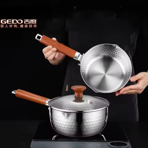 Luxury GEDO 99.9% Anti-Bacterial Yukihira Pot LFGB Certification 316L Stainless Steel Japanese Light