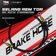 BRAKE HOSE 35 IN 90CM CARBON BLACK CARBON BRAKE HOSE CARBON BRAKE HOSE 35 IN 90 CM RX KING CARBON