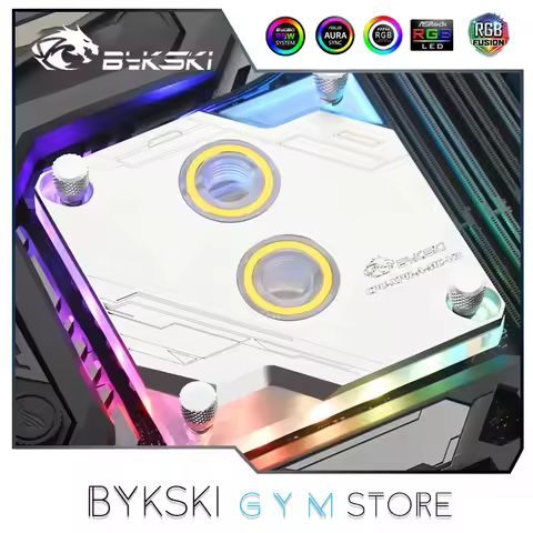 Bykski CPU Water Block For Intel LGA 1700 1200 1150 1151 1155 2011 2066, Tech. Style CPU Cooler 5V A